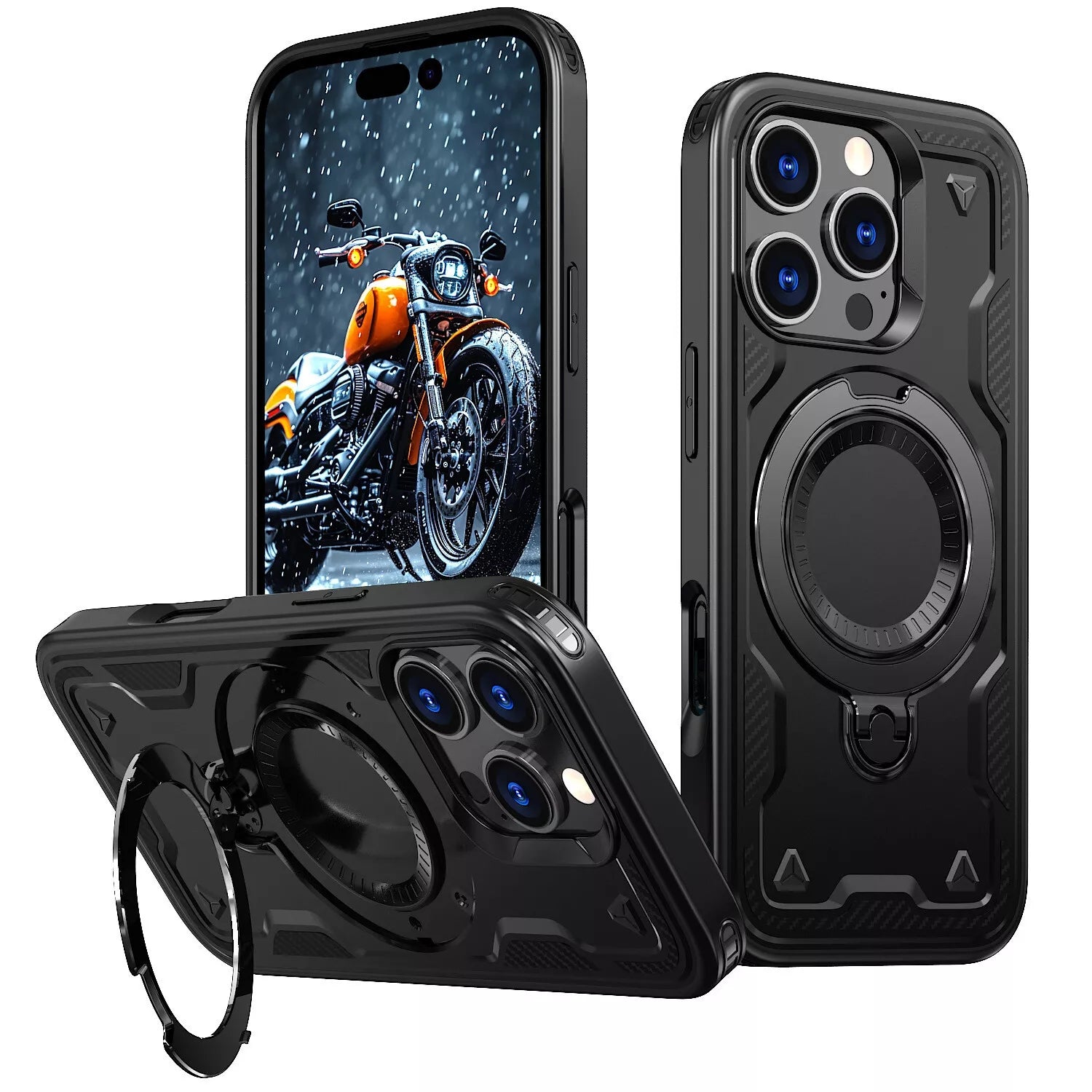 Coque antichoc avec anneau de support Magsafe pour iPhone 15 Pro Max Coque antichoc avec anneau de support Magsafe pour iPhone 15 Pro Max